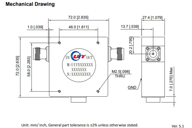 Full Band High Power RF Isolator