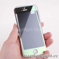 0.33 mm Explosion-proof Half Electroplated Mirror Tempered Glass Screen Protector For iPhone 5/5S