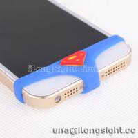 3D superman briefs design silicon home button Protector for iphone