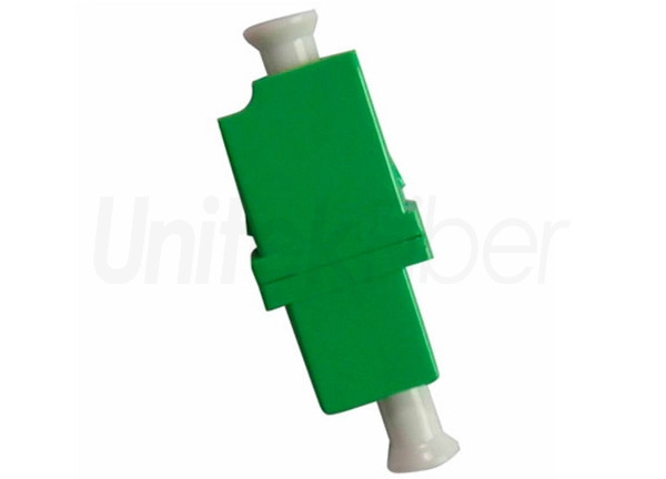 LC/APC to LC/APC Plastic Fiber Adapter SX SM Green with Flange