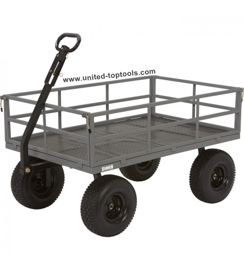 Bannon Industrial-Grade Steel Garden Wagon - 1,200-Lb. Capacity, 49in.L x 24 1/2in.W, 13in. Tires