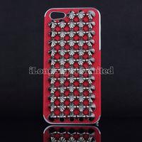 Cool Punk Pyramid Tapered Nail tip Stud Styles Leather Cases For iPhone 5
