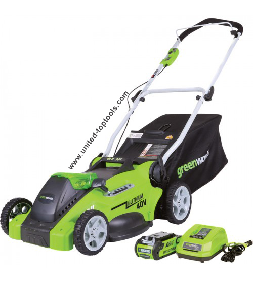 GreenWorks G-MAX 40V Cordless Lawn Mower - 16in. Deck, Model# 25322