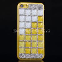 Square Gem Rhinestone Hard Case For iPhone 5C