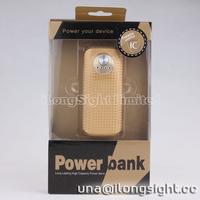 Rhombus Pattern Universal Power Bank For iPhone/Samsung/HTC-Champaign Gold 