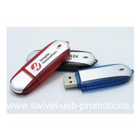 Metal plastic usb stick with alu surface 