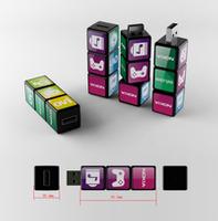 Customs twist cube usb retractable pendrive with free logo 