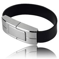 bracelet shaped promotional leather usb flash drive