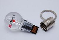 Mini usb branded light bulb shaped flash memory