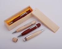 eco wood pen usb flash drive with free logo engraved