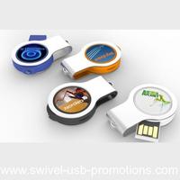 circle resin domed logo usb swivel pendrive