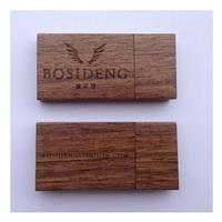 customs Meadow Dark wooden USB drives with free laser logo
