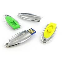 Micro usb slide pendrive metal chrome casing