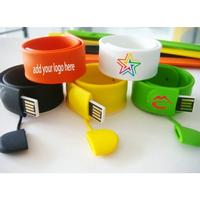 customs slap bracelet usb mini memory stick with customs colors