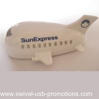 plastic usb plane shape pendrive
