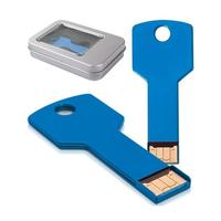 8GB Blue key shaped usb alu flash memory