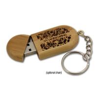 Eco bamboo usb snap memory stick free laser engraving