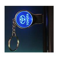 blue circle 3D logo usb cristal with key loop