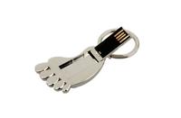 foot shaped rotate metal usb flash drive