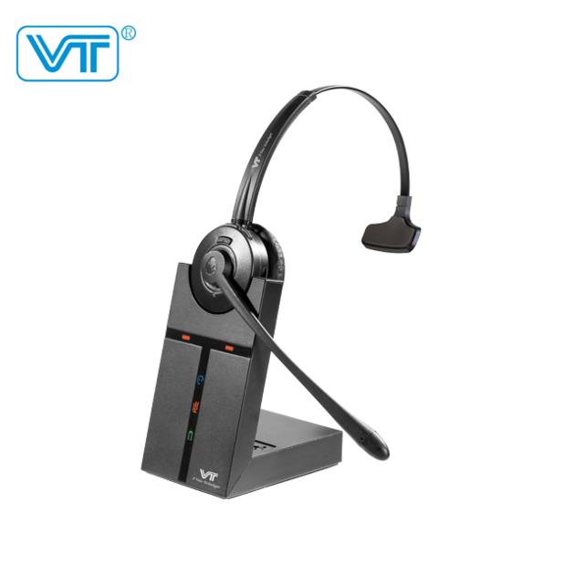  Wireless VT9000 DECT Headset for Computer Hook on and off with Skype for Business