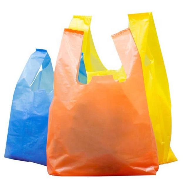 T-shirt Plastic Bags Custom Factory Carrier Bags HDPE/LDPE Made in Vietnam