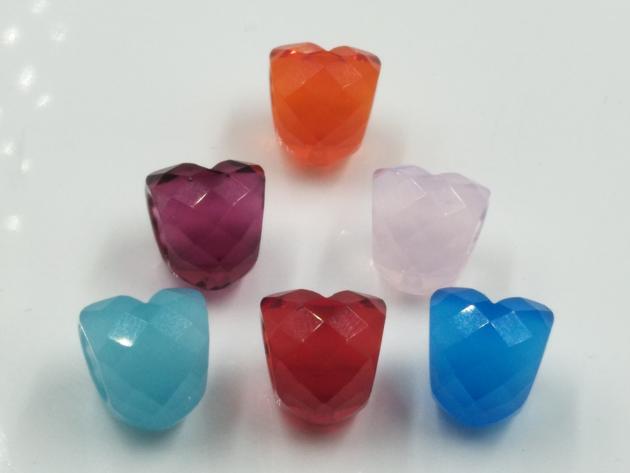 Faceted Glass Beads Fit for DIY Charm Shape Of Love