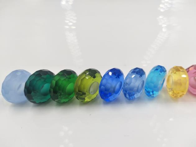 Murano Glass Beads With Faceted Surface