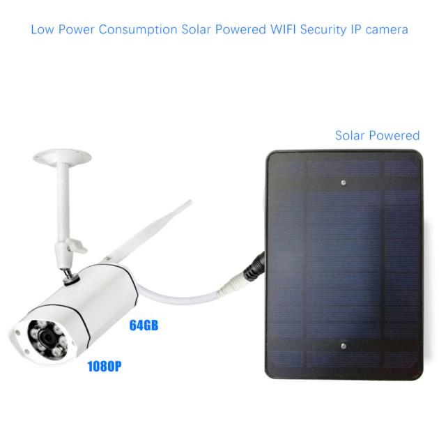 Low Power Consumption Solar Powered WIFI Security IP camera 
