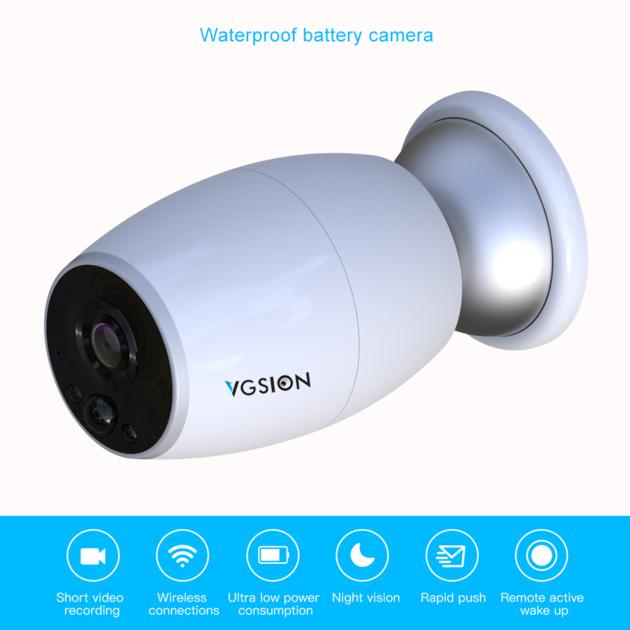 wireless connection Ultra-low power consumption Remote active awakening 1080*720 WIFI battery camera