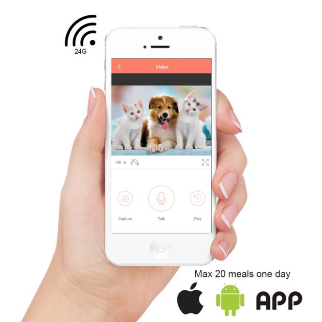 Network Pet Feeder With Water Dispenser