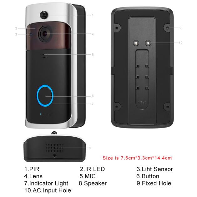 720P Home Wireless Network Doorbell Camera