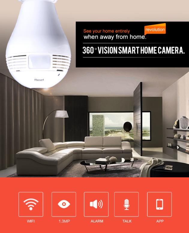 1.3Megapixel WIFI 360&reg; vision smart home camera
