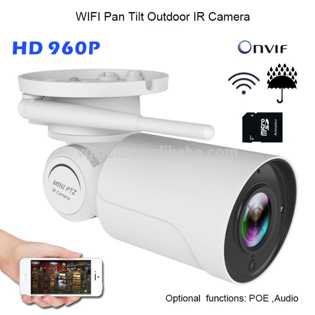IP66 Max.64GB 3.6 mm lens Outdoor Pan Tilt WIFI IR camera