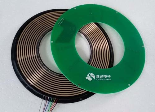 Electric Slip Ring/2 Parts/Flat/PCB/Through Hole/Pancake Type