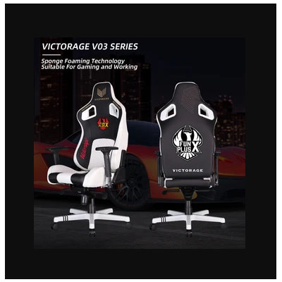 VICTORAGE Delta VC Series Premium PU Leather Home Chair Gaming Chair(White)