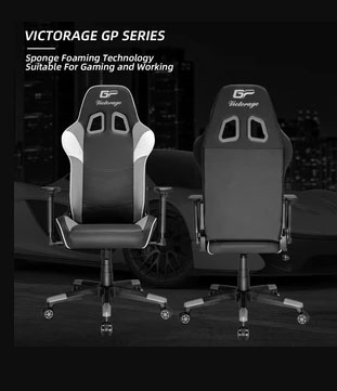 VICTORAGE Alpha Series Ergonomic Design Gaming Chair(Grey)