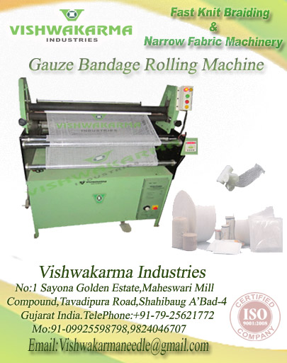 Gauze Bandage Rolling & Cutting Machine