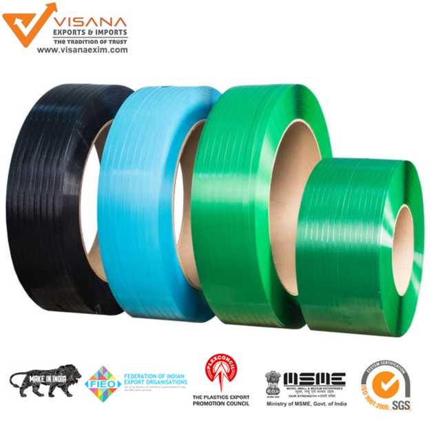 Green Embossed Poly Cord Strapping Smooth polyester pet strapping