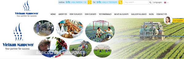 Agriculture manpower from Vietnam
