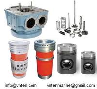 Cylinder head, Cylinder liner, Piston