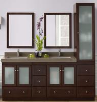 Contemporary Style Bathroom Cabinet Combo