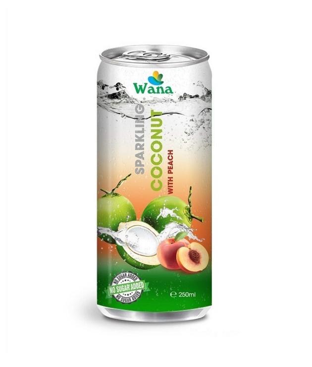 Carbonated King Coconut Water With Peach 250ml