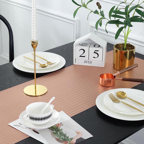 WANTU PVC ROSE GOLD Table Runner TR1420