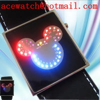 LED digital Mickey mouse watch Men Lady wrist watch