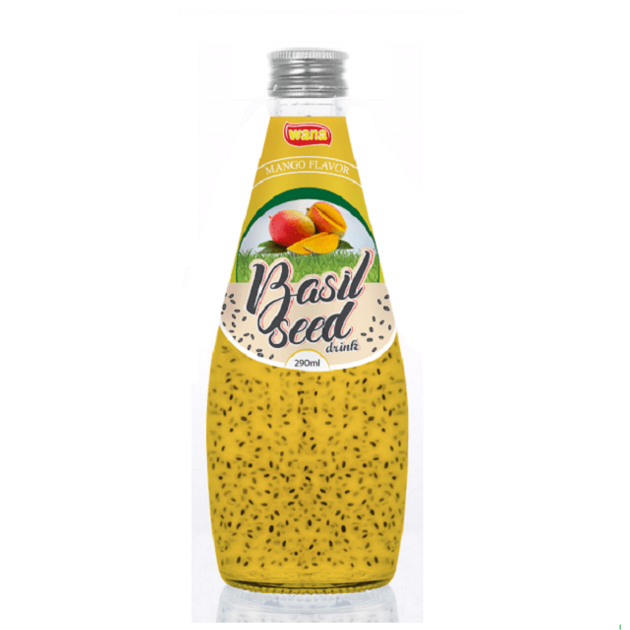 Natural Basil Seed Drink With Papaya