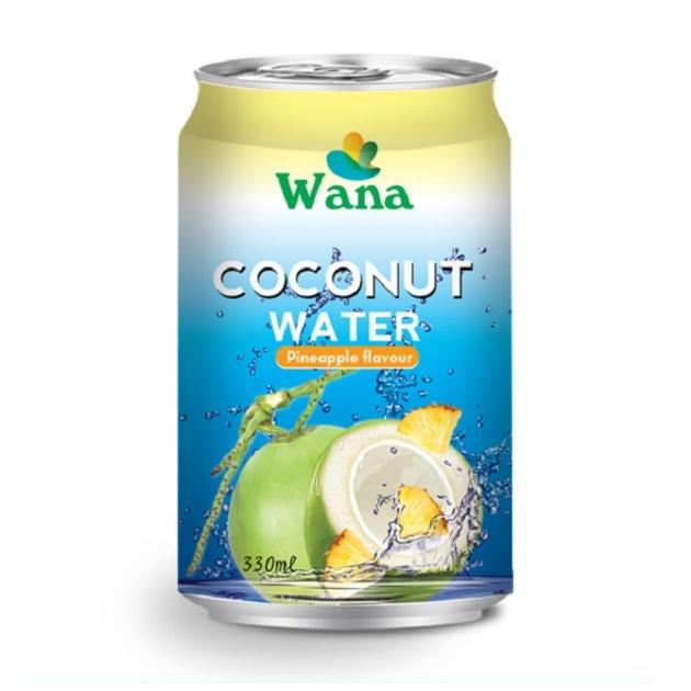 Sparkling Coconut Water With Pineapple Flavor in Can 330ml
