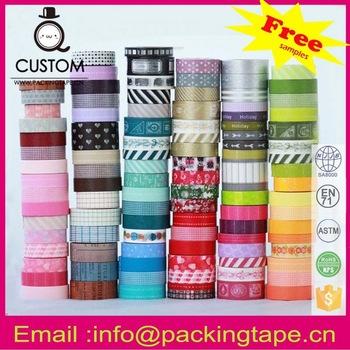 China wholesale Japanese custom printed washi tape scrapbook masking tape