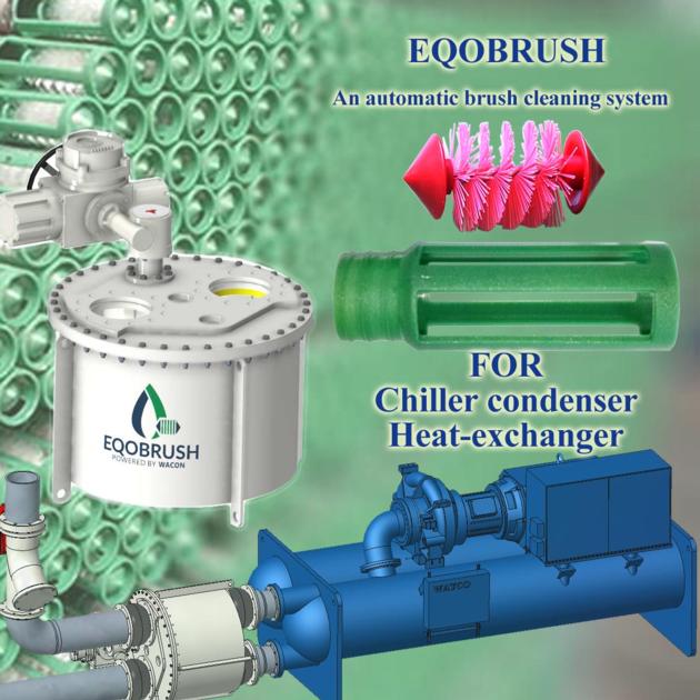 Heat exchanger online cleaning EQOBRUSH automatic cleaning system