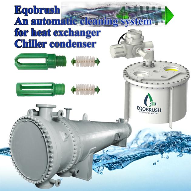 Steam Condenser  Cleaning EQOBRUSH automatic online cleaning system