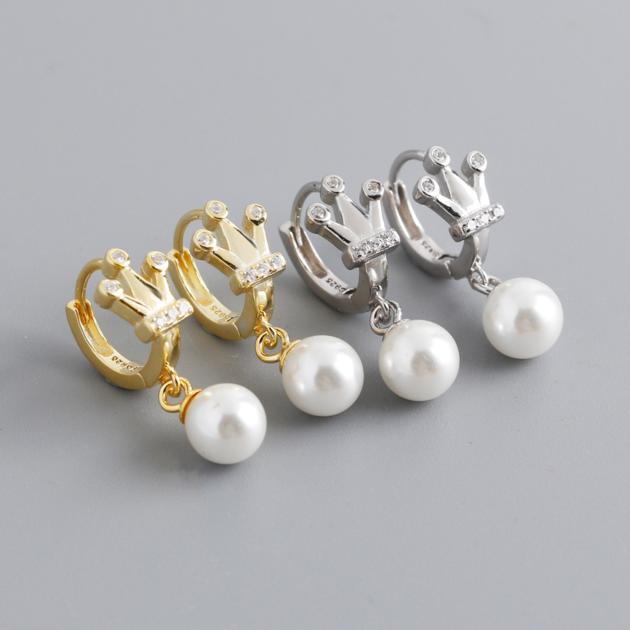 S925 Sterling Silver Baroque Pearl Earrings